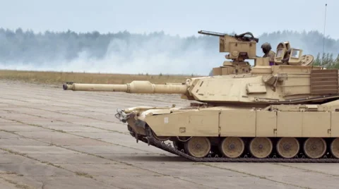 Close-up of tank M1A2 Abrams 스톡 동영상 67254688