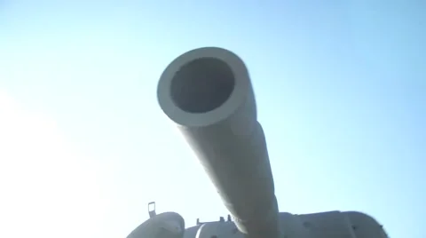 Close up of Tank's Gun Barrel Stock Footage 45973765