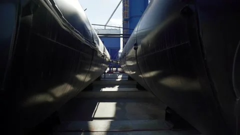 Close-up of tanks on plant. Stock Footage 171364647