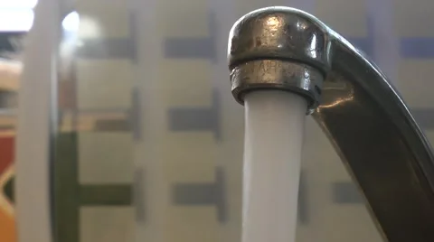 Close up of tap running Video stock 40847664
