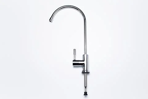 Close-up of tap for water filter system isolated on white background. Stock Photos