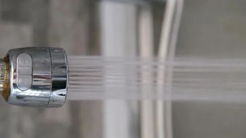 Close-up of tap water in the kitchen 스톡 동영상 285474100