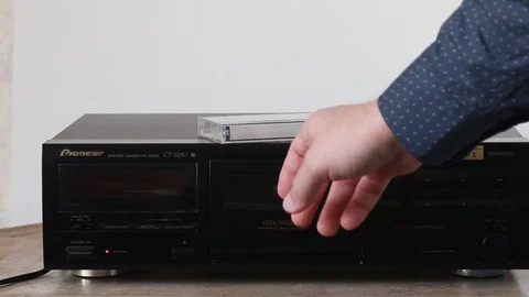 Close the tape recoder cover Stock Footage 88956497