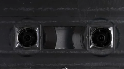 Close-up A tape recorder is playing an audio cassette. Close-up. A vintage audio Stock Footage 151745538