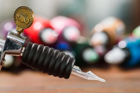 Close-up of tattoo needle Stock Photos