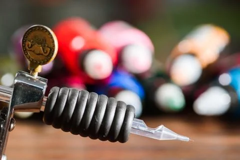 Close-up of tattoo needle Stock Photos