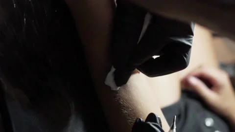Close up of tattoo tissue 스톡 동영상 238504225