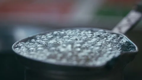 Close-up of tea boiling Stock Footage 228662625