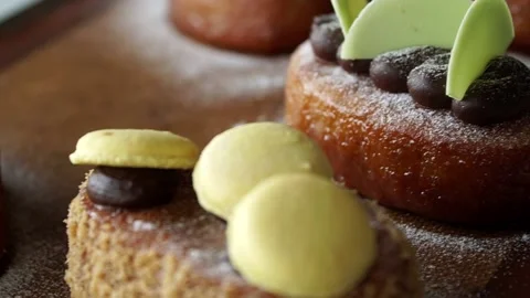 Close up at tea cakes 스톡 동영상 238504306