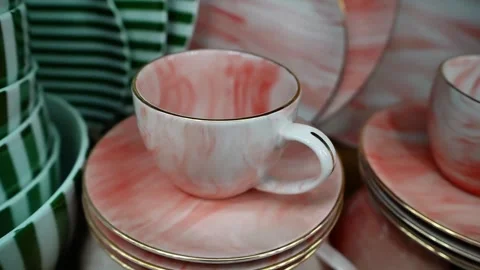 Close-up of a tea cup Stock Footage 320958593