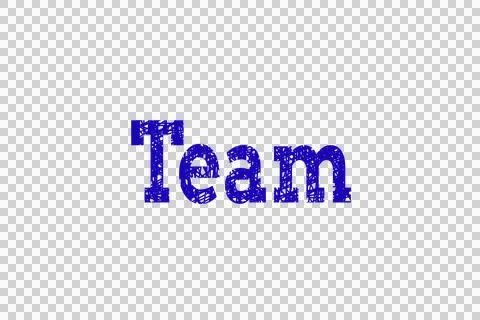 Close up of Team text Stock Illustration