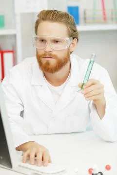 Close up of a technology student in lab Stock Photos
