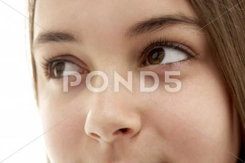 Close-Up Of Teenage Girl's Eye Stock Photos