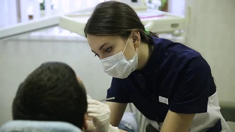 Close-up of a teeth treatment at the dentistry Video stock 70287561