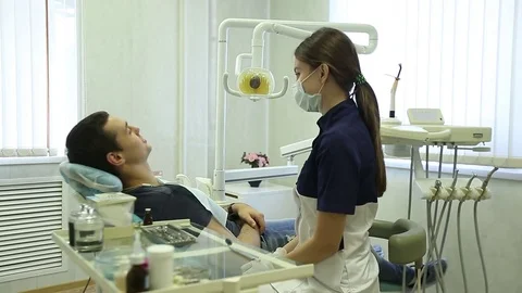 Close-up of a teeth treatment at the dentistry Video stock 70309737