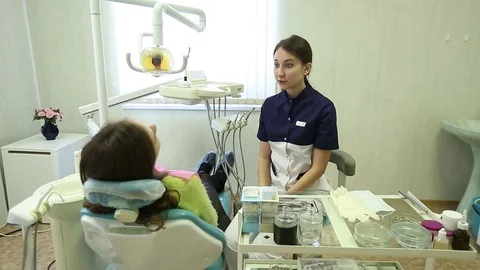 Close-up of a teeth treatment at the dentistry Video stock 70792377