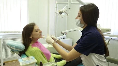 Close-up of a teeth treatment at the dentistry Video stock 70792495