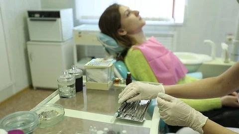 Close-up of a teeth treatment at the dentistry Video stock 70792506
