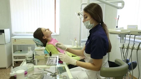 Close-up of a teeth treatment at the dentistry Video stock 70792597