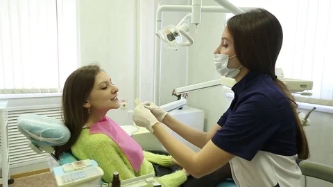 Close-up of a teeth treatment at the dentistry Video stock 70793369