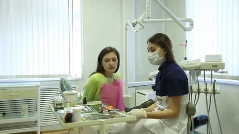 Close-up of a teeth treatment at the dentistry Video stock 70793626