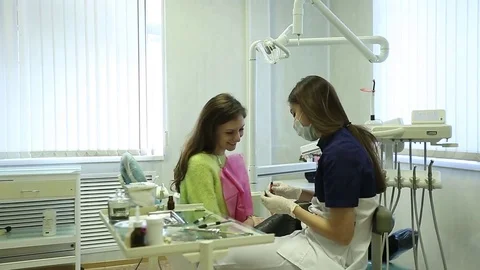 Close-up of a teeth treatment at the dentistry Video stock 70794684