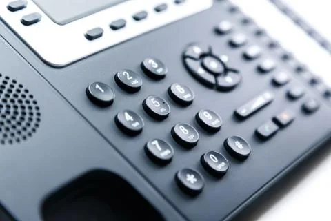 Close up - Telephone keypad for communication, contact us and customer servic Stock Photos