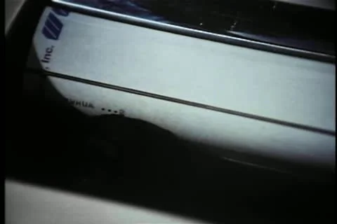 Close-up of teletype machine Видео 11365982