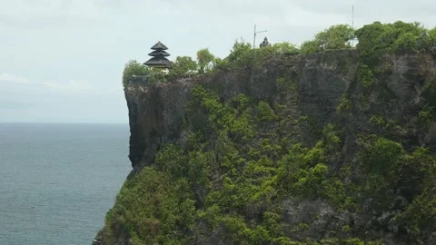 CLOSE UP OF TEMPLE ON CLIFF Stock Footage 221299711