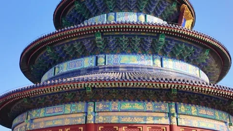 Close-up of the Temple of heaven in Beijing Stock Footage 308515330