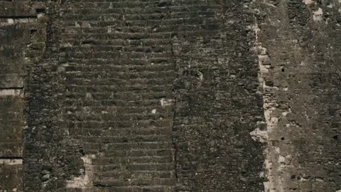 Close-up of Temple I Steps, Tikal El Gran Jaguar Mayan Pyramid, Guatemala Stock Footage 341428335