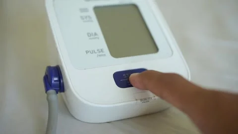 Close-up of a tensiometer or sphygmomanometer used to measure blood pressure Stock Footage 322116049