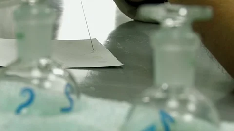 Close-up of a test tube in the laboratory Stock Footage 82702491