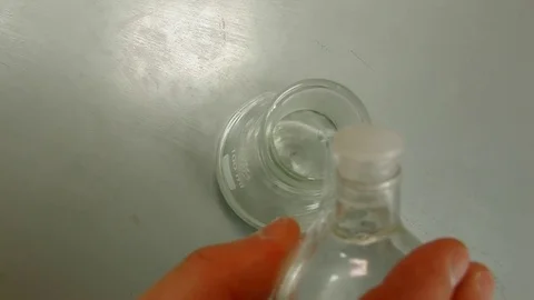 Close-up. Test tubes in a laboratory with reagents Stock Footage 82702544