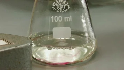 Close-up. Test tubes in a laboratory with reagents Stock Footage 82702550