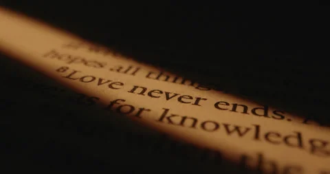 Close-Up of Text Dramatic Lighting Stock Footage 328135074