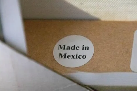 Close up text made in mexico Stock Photos
