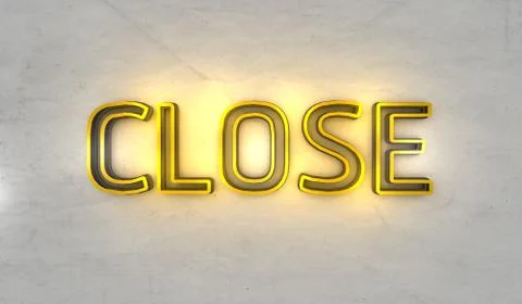 Close text sign Illustration