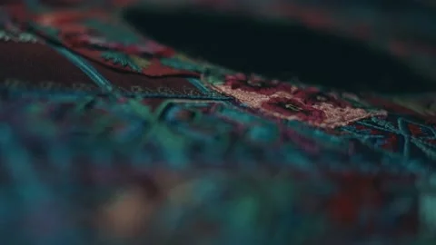 Close-up Texture And Pattern Of Colorful Mayans Native Textile In Antigua Stock Footage 152672332