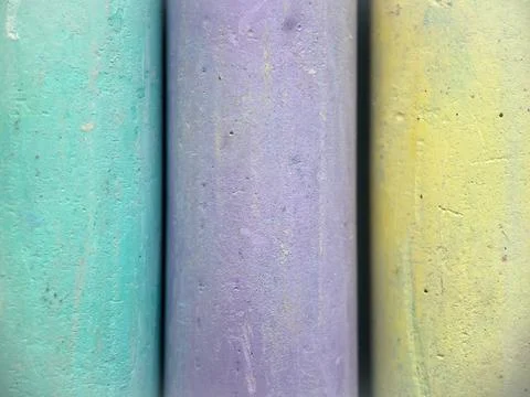 Close-up texture of chalk for drawing multicolored white, pink, blue, yellow, Stock Photos