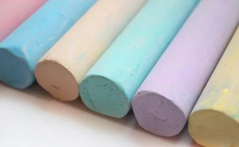 Close-up texture of chalk for drawing multicolored Stock Photos