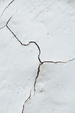 Close Up texture crack of Chipped White peeling paint, covered w Stock Photos