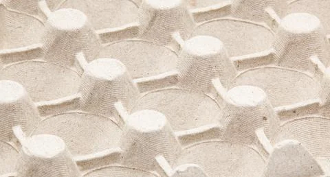 Close-up texture of an egg tray made from recycled cardboard 스톡 사진