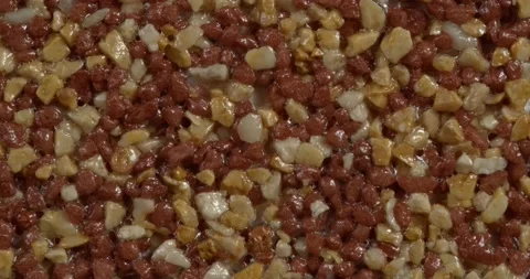 Close-up texture of fine marble chips. Stock Footage 166886035