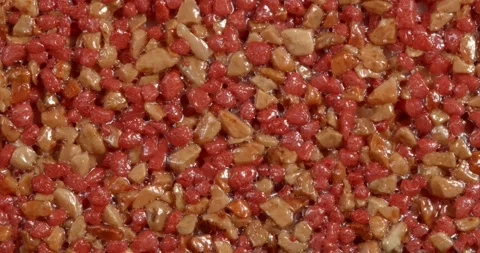 Close-up texture of fine marble chips. 스톡 동영상 166886380