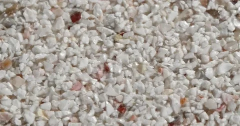 Close-up texture of fine marble chips. Mini structure. Видео 166886550