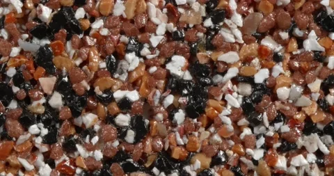 Close-up texture of fine marble chips. Видео 167254434