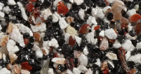 Close-up texture of fine marble chips. Coarse fraction. Stock Footage 167254530