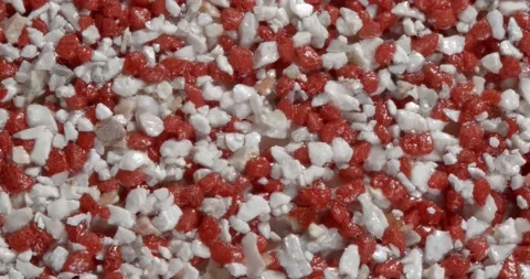 Close-up texture of fine marble chips. Video stock 167583740