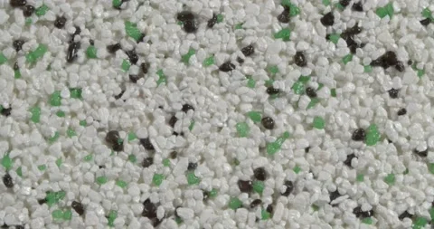 Close-up texture of fine marble chips. Mini structure. Видео 167880149